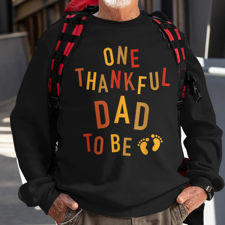 One Thankful Dad To Be Thanksgiving Pregnancy Announcement Sweatshirt Gifts for Old Men