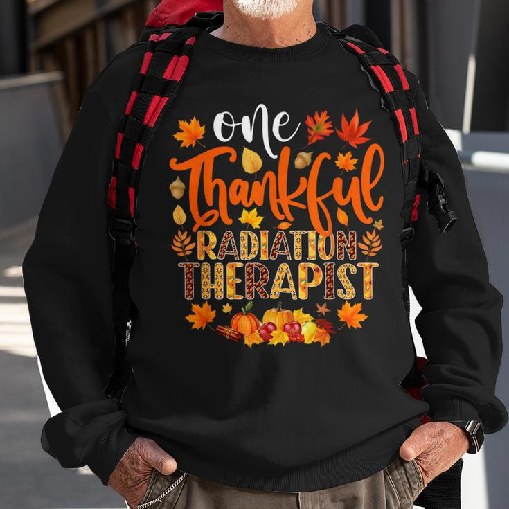 One Thankful Radiation Therapist Thanksgiving Sweatshirt Gifts for Old Men
