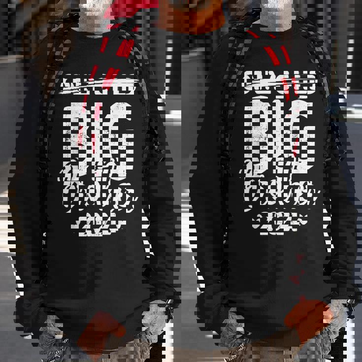 Only Child Crossed Out Big Brother 2024 Pregnancy Announce Sweatshirt Gifts for Old Men