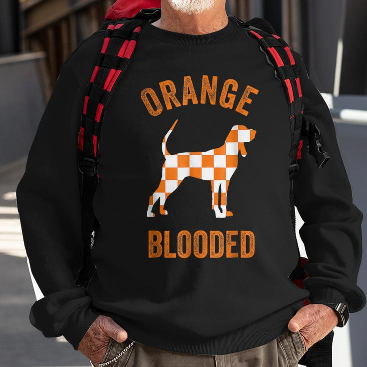 Orange Blooded Tennessee Hound Native Home Tn Rocky Top Sweatshirt Gifts for Old Men