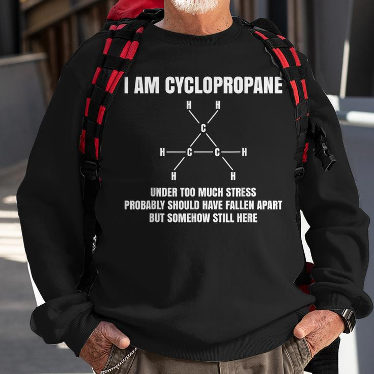 Organic Chemistry Nerd Cyclopropane Stress Joke Sweatshirt Gifts for Old Men