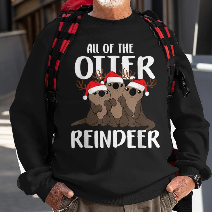 All Of The Otter Reindeer Christmas Osprey Pajamas Sweatshirt Gifts for Old Men