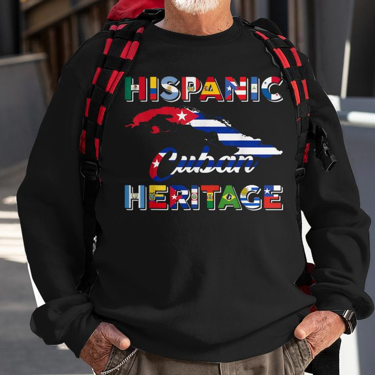 Hispanic Heritage Month National Cuban Cuba Flag Pride Sweatshirt Gifts for Old Men