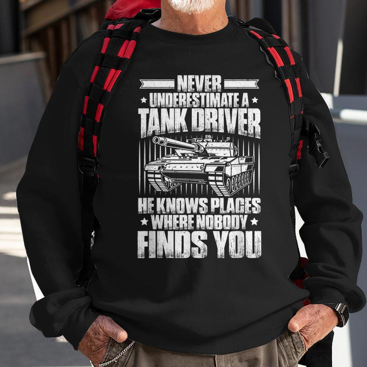 Panzer Tanker Never Underestimate A Tank Driver Sweatshirt Gifts for Old Men