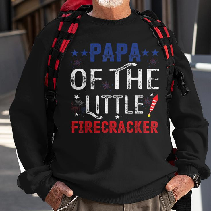 Papa Of The Little Firecracker 4Th Of July BirthdaySweatshirt Gifts for Old Men