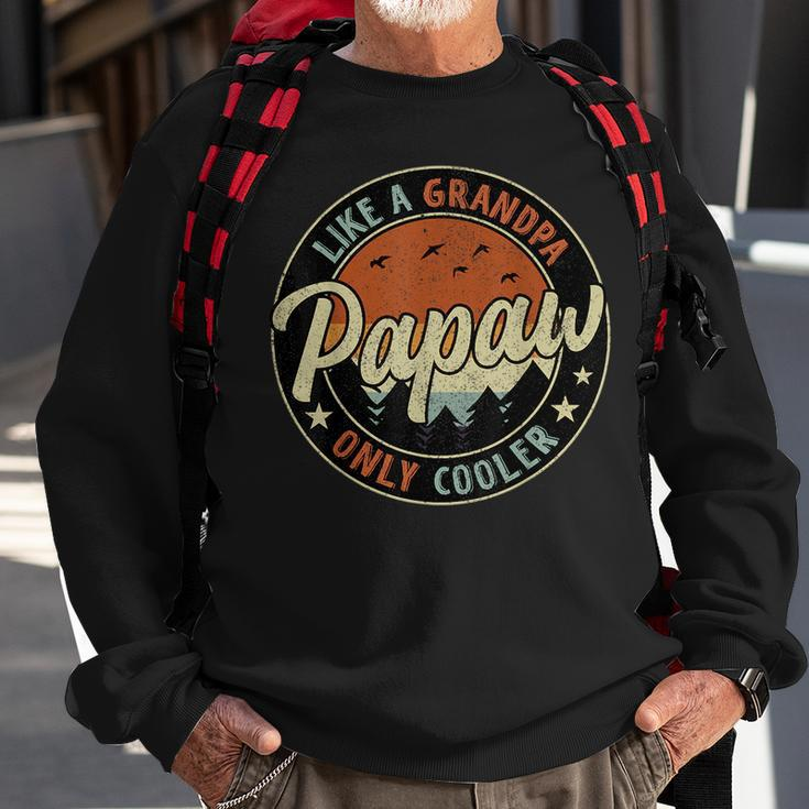 Papaw Like A Grandpa Only Cooler Vintage Retro Fathers Day Sweatshirt Gifts for Old Men