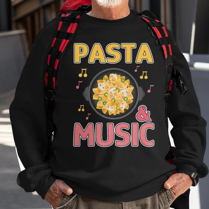 Pasta And Music Notes Italian Food Chef Spaghetti Sweatshirt Gifts for Old Men