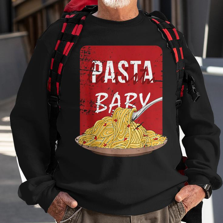 Pasta La Vista Baby Spaghetti Plate Sweatshirt Gifts for Old Men