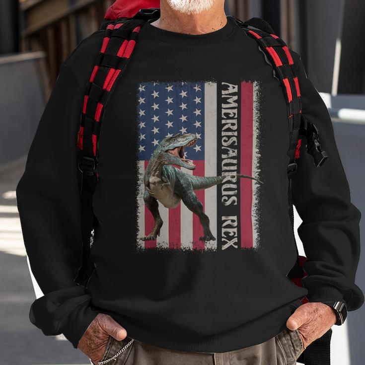 Patriotic 4Th Of July Funny American Flag Amerisaurus Rex Sweatshirt Gifts for Old Men