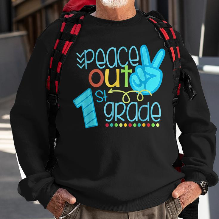 Peace Out 1St Grade Funny End Of School Year Sweatshirt Gifts for Old Men