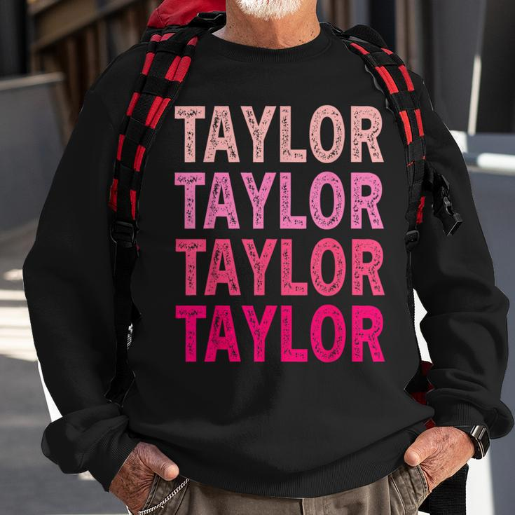 Personalized Name Taylor I Love Taylor Sweatshirt Gifts for Old Men