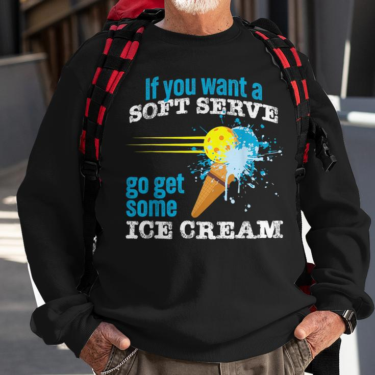 Pickleball Soft Serve Ice Cream Slam Funny Pickleball Sweatshirt Gifts for Old Men