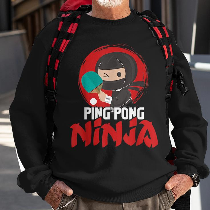 Ping Pong Ninja - Table Tennis Player Paddler Sports Lover Sweatshirt Gifts for Old Men