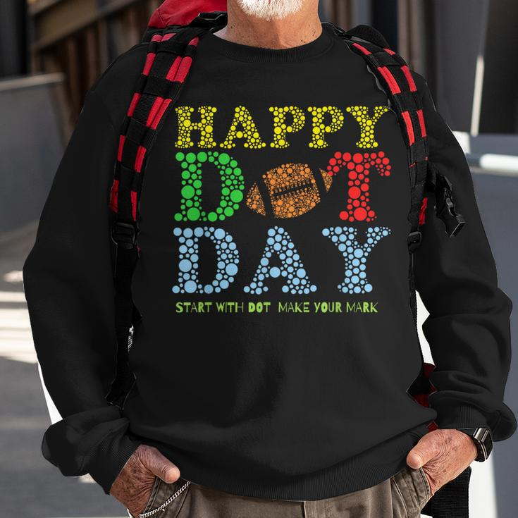 Polka Dot Football Lover Player Happy International Dot Day Sweatshirt Gifts for Old Men