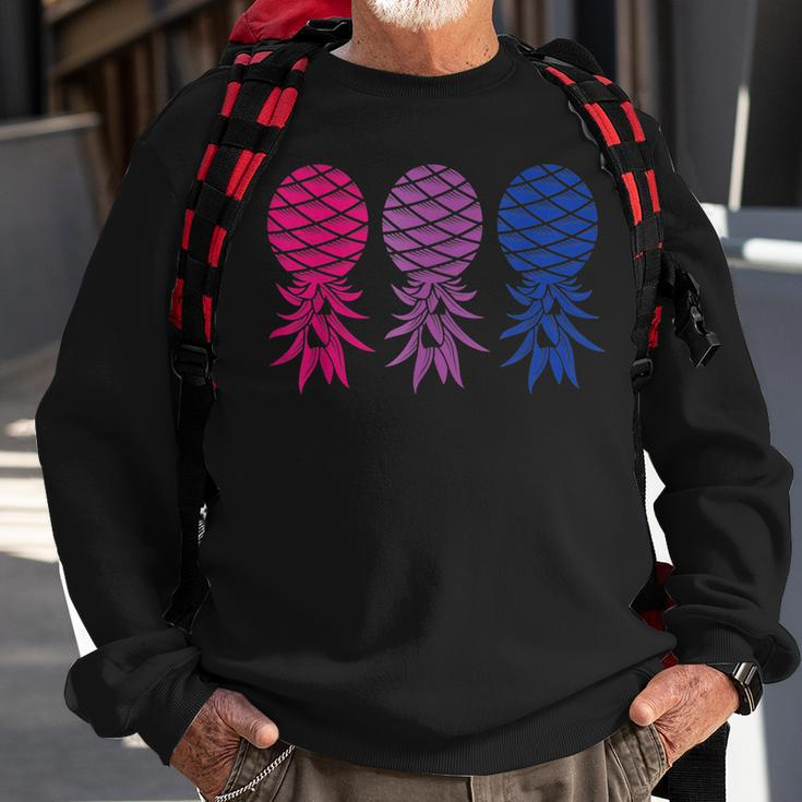 Polyamory And Upside Down Pineapple Bisexual Lgbt Sweatshirt Gifts for Old Men