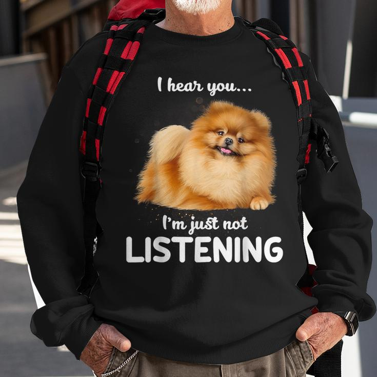 Pomeranian I Hear You Not Listening Sweatshirt Gifts for Old Men
