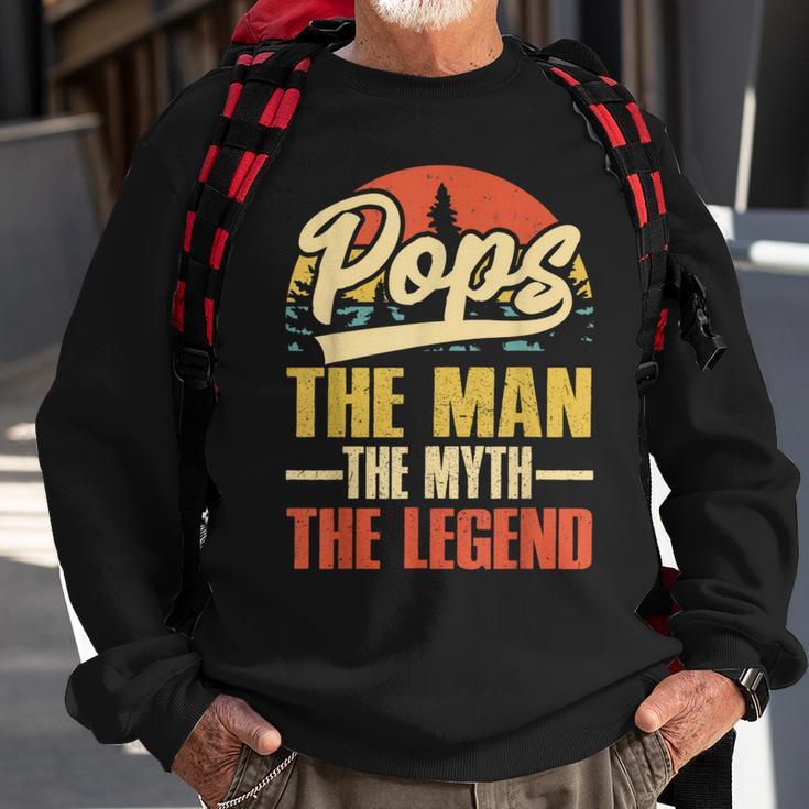 Pops Grandpa Dad Birthday Fathers Day Funny Men Legend Sweatshirt Gifts for Old Men