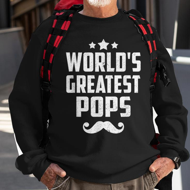 Pops Grandpa Gifts Worlds Greatest Pops Gift For Mens Sweatshirt Gifts for Old Men