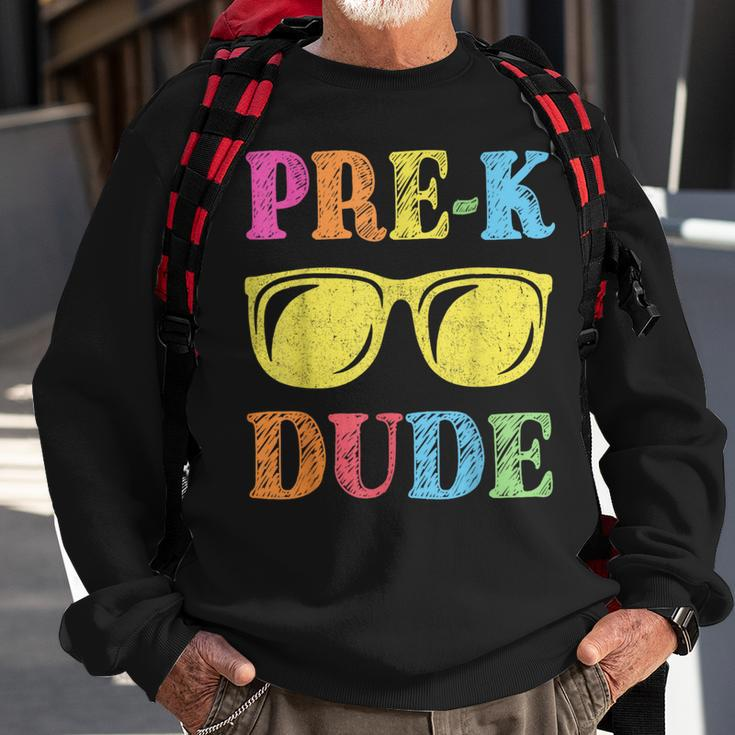 Pre-K Dude Back To School First Day Of Preschool Sweatshirt Gifts for Old Men