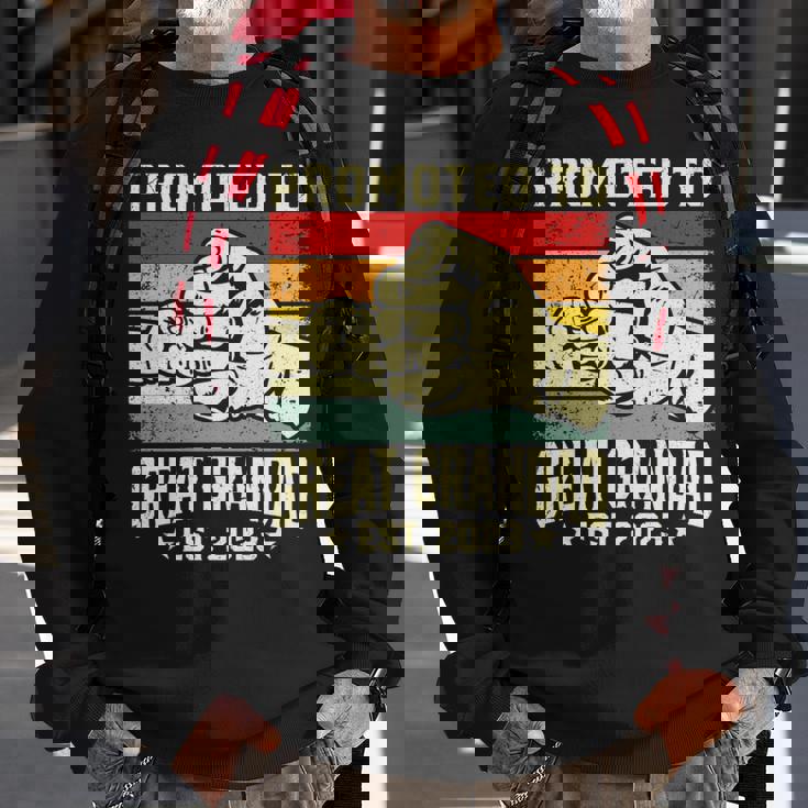 Promoted To Great Grandad Est 2023 Vintage New Dad Funny Gifts For Dad Sweatshirt Gifts for Old Men