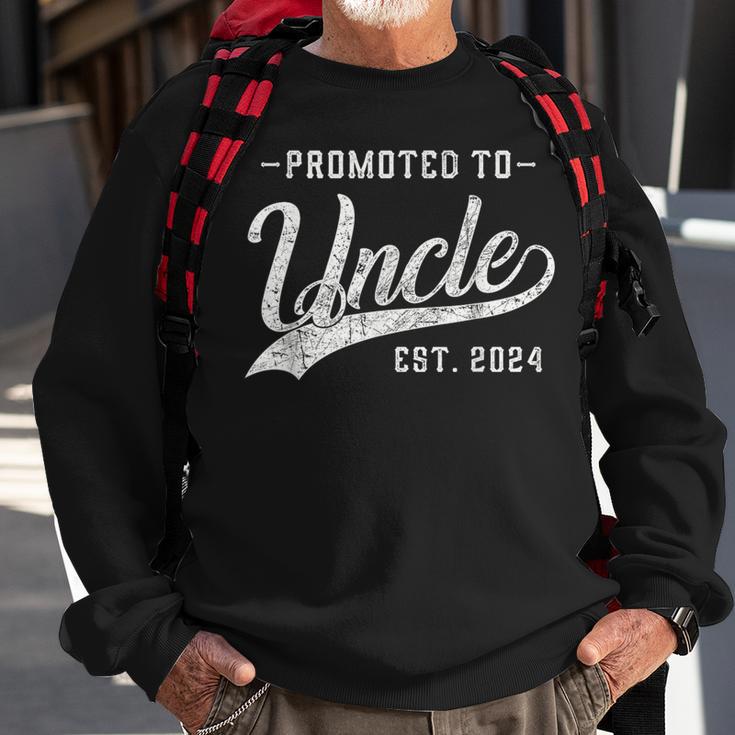 Promoted To Uncle Est 2024 Father's Day To New Dad Sweatshirt Gifts for Old Men