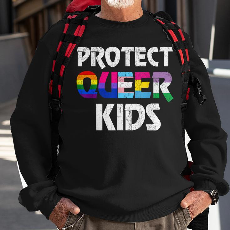 Protect Queer Youth Lgbt Awareness Gay Lesbian Pride Sweatshirt Gifts for Old Men