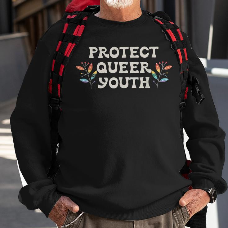 Protect Queer Youth Protect Trans Kids Trans Pride Month Sweatshirt Gifts for Old Men