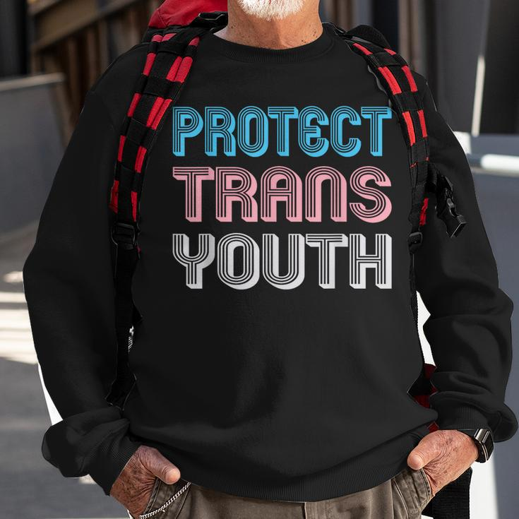 Protect Trans Youth Kids Transgender Lgbt Pride Sweatshirt Gifts for Old Men