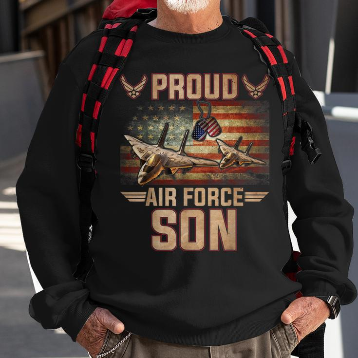 Proud Air Force Son Veteran Pride Sweatshirt Gifts for Old Men