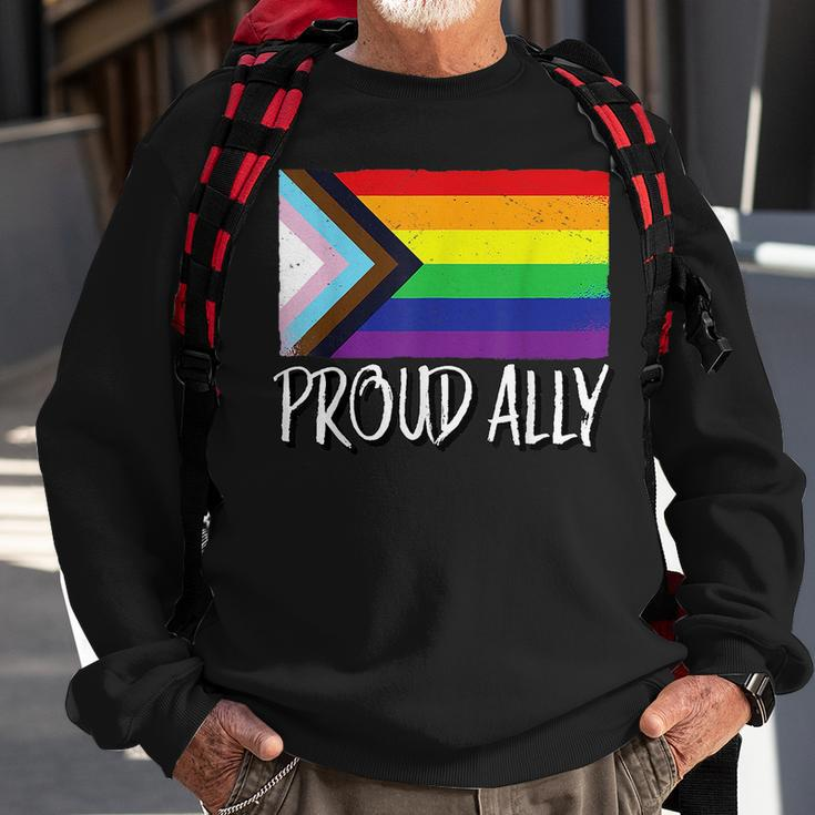Proud Ally Pride Month Lgbt Transgender Flag Gay Lesbian Sweatshirt Gifts for Old Men