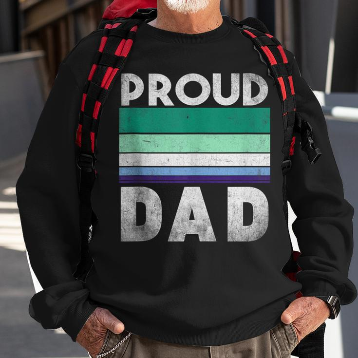 Proud Dad Mlm Pride Lgbt Ally Funny Gay Male Mlm Flag Sweatshirt Gifts for Old Men