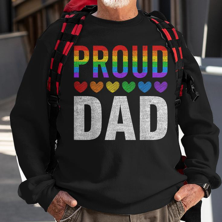 Proud Dad Of Gay Lesbian Lgbt Family Matching Pride Ally Sweatshirt Gifts for Old Men