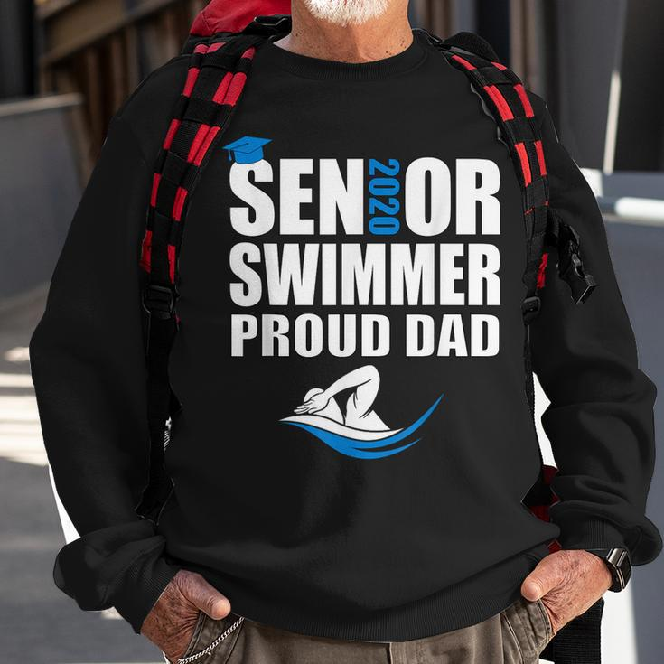 Proud Dad Senior Swimmer Class Of 2020 Swim Team Sport Sweatshirt Gifts for Old Men