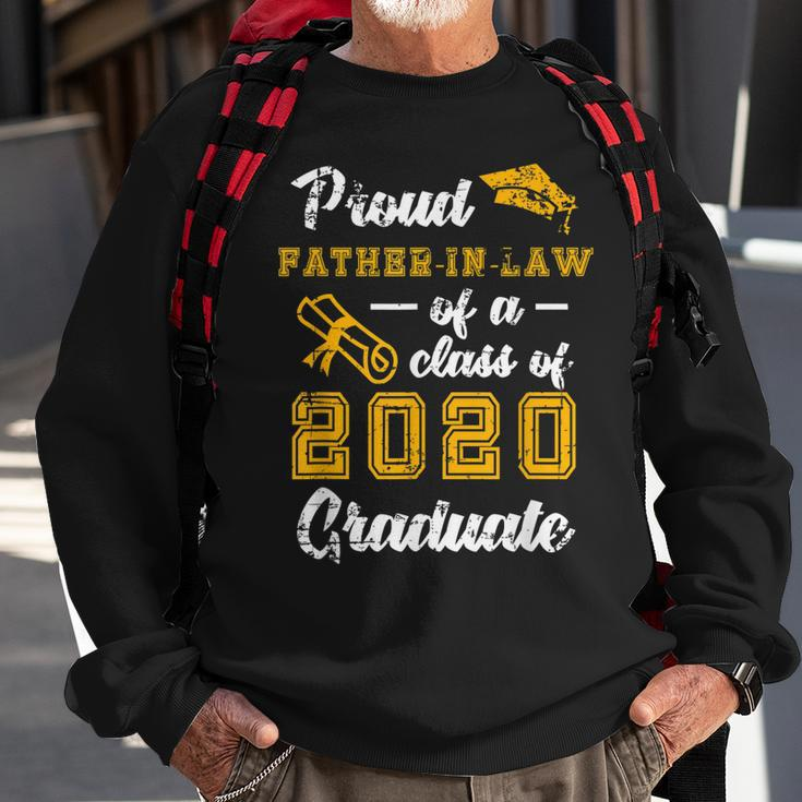 Proud Fatherinlaw Of 2020 College Graduate Senior Yellow Gift For Mens Sweatshirt Gifts for Old Men
