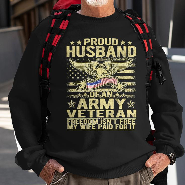 Proud Husband Of An Army Veteran Spouse Freedom Isn't Free Sweatshirt Gifts for Old Men
