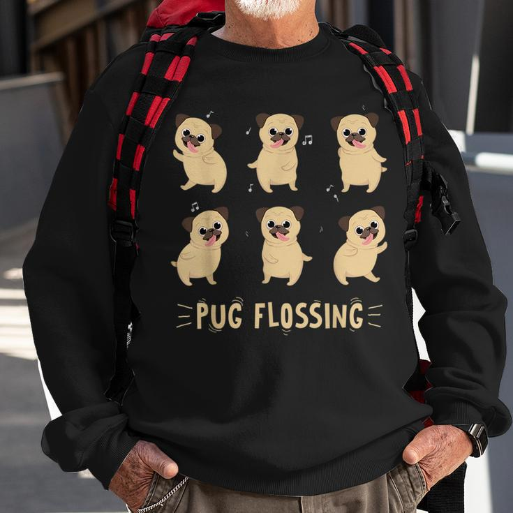 Pug Dog Floss Dance Cute Funny Pug Floss Gift Gifts For Pug Lovers Funny Gifts Sweatshirt Gifts for Old Men