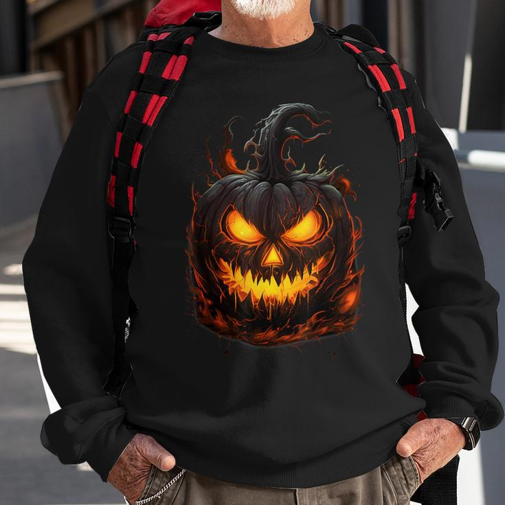 Pumpkin Scary Spooky Halloween Costume For Woman Adults Sweatshirt Gifts for Old Men