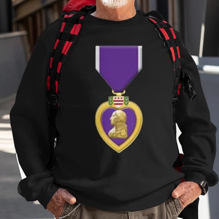 Purple Heart Us Military Purple Heart Veteran Sweatshirt Gifts for Old Men