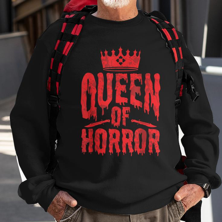 Queen Of Horror For Scary Films Lover Halloween Fans Halloween Sweatshirt Gifts for Old Men