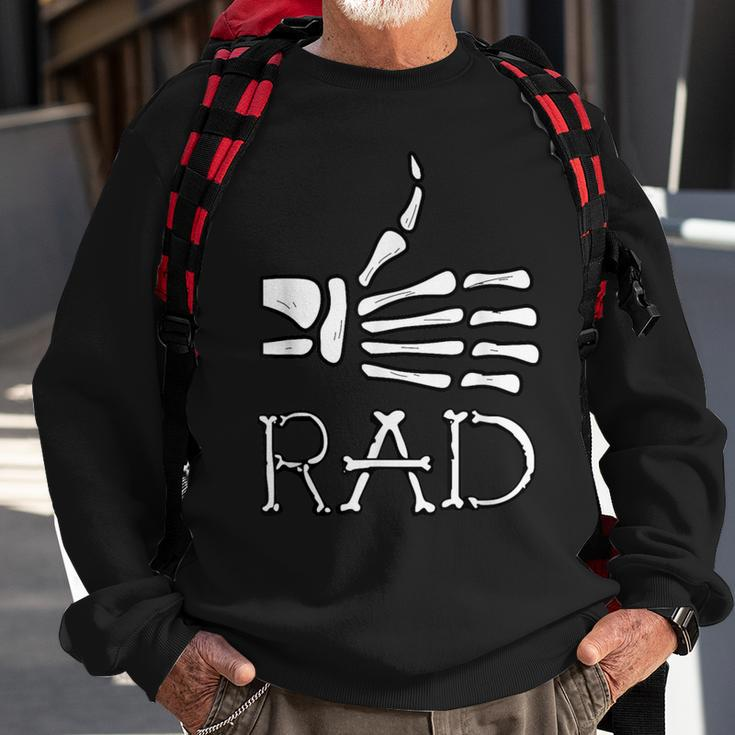Rad Skeleton Thumb Cool Gag Radiography Lovers Sweatshirt Gifts for Old Men