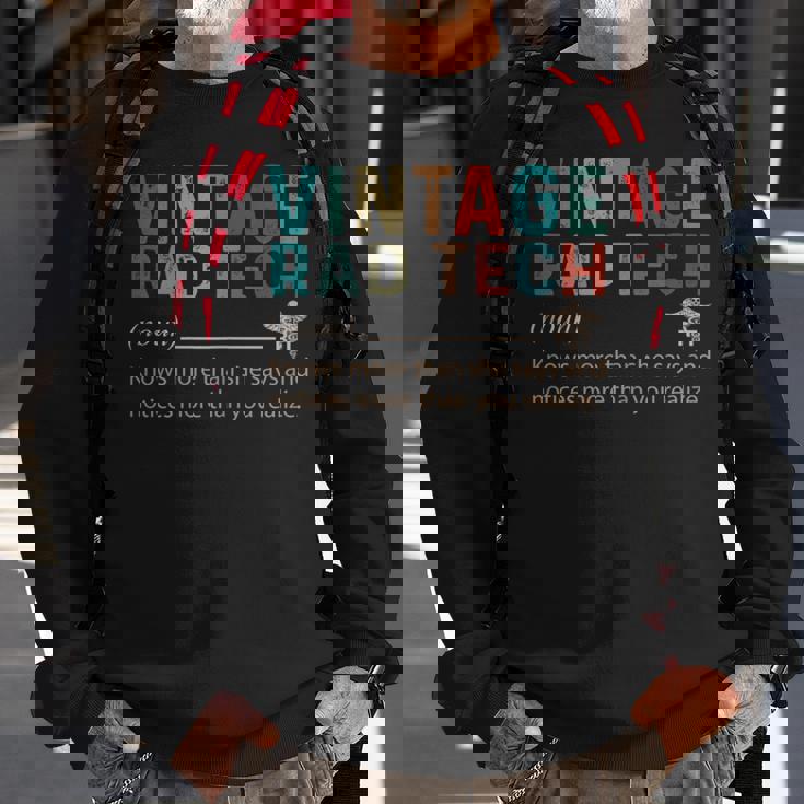 Rad Tech Noun Vintage Retro Style 60S 70S 80S Sweatshirt Gifts for Old Men