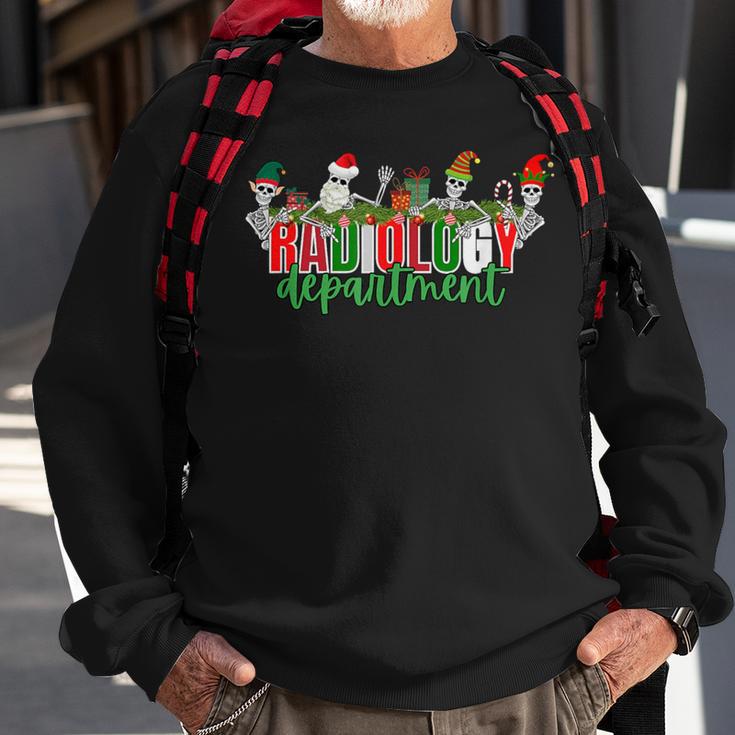 Radiology Department Skeleton Xmas Rad Tech Xray Tech Ct Sweatshirt Gifts for Old Men