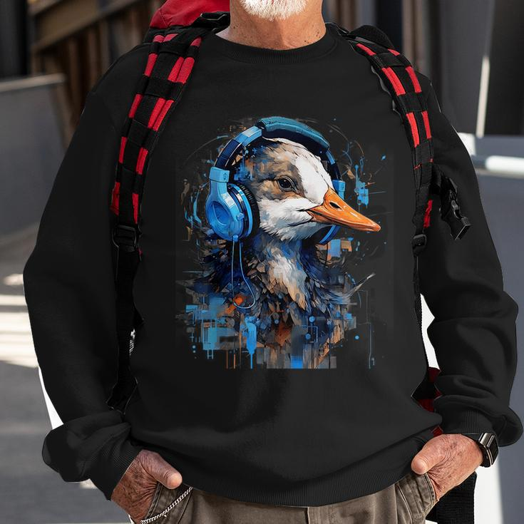 Rave Edm Goose Headphone Sweatshirt Gifts for Old Men