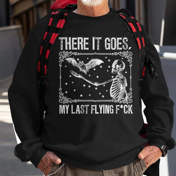 There It Goes My Last Flying F Skeletons Halloween Sweatshirt Gifts for Old Men