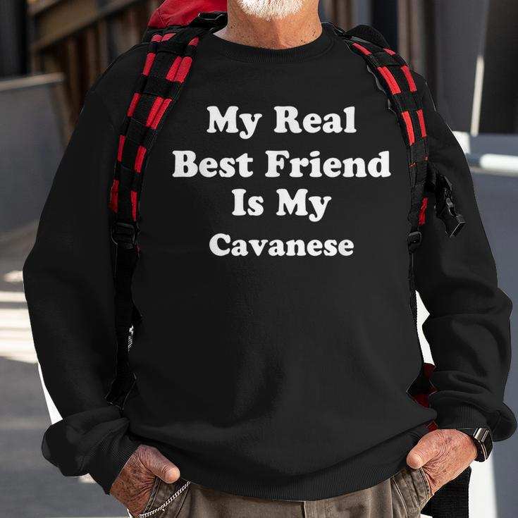 My Real Best Friend Is My Cavanese Sweatshirt Gifts for Old Men