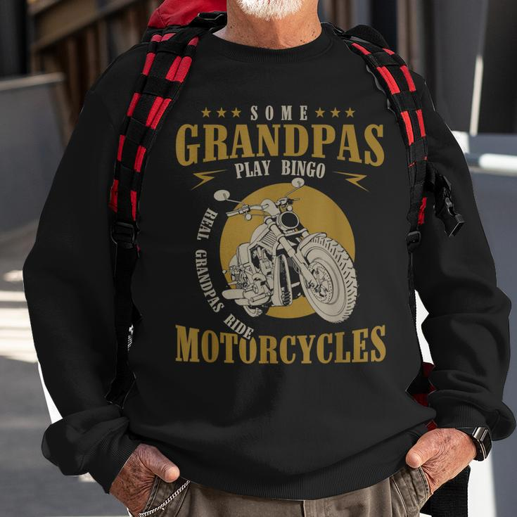Real Grandpas Ride Motorcycles Funny Grandpa Gift Biker Sweatshirt Gifts for Old Men