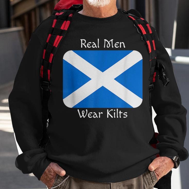 Real Men Wear Kilts Celtic Pride Sweatshirt Gifts for Old Men