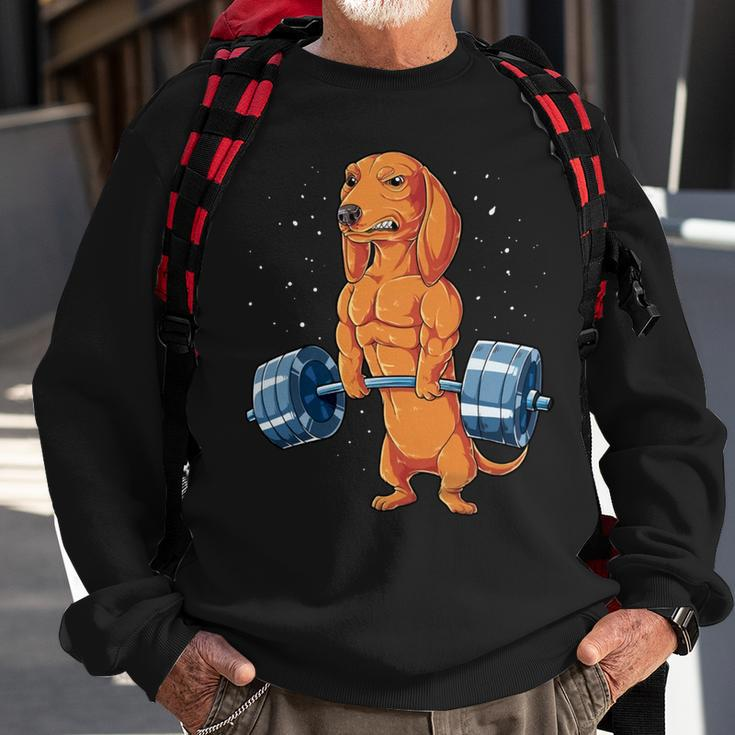 Red Dachshund Weightlifting - Mens Standard Sweatshirt Gifts for Old Men