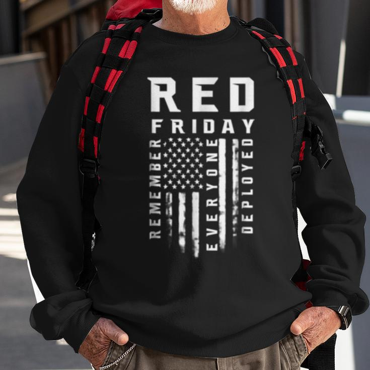 Red Friday Remember Everyone Veteran Deployed Sweatshirt Gifts for Old Men