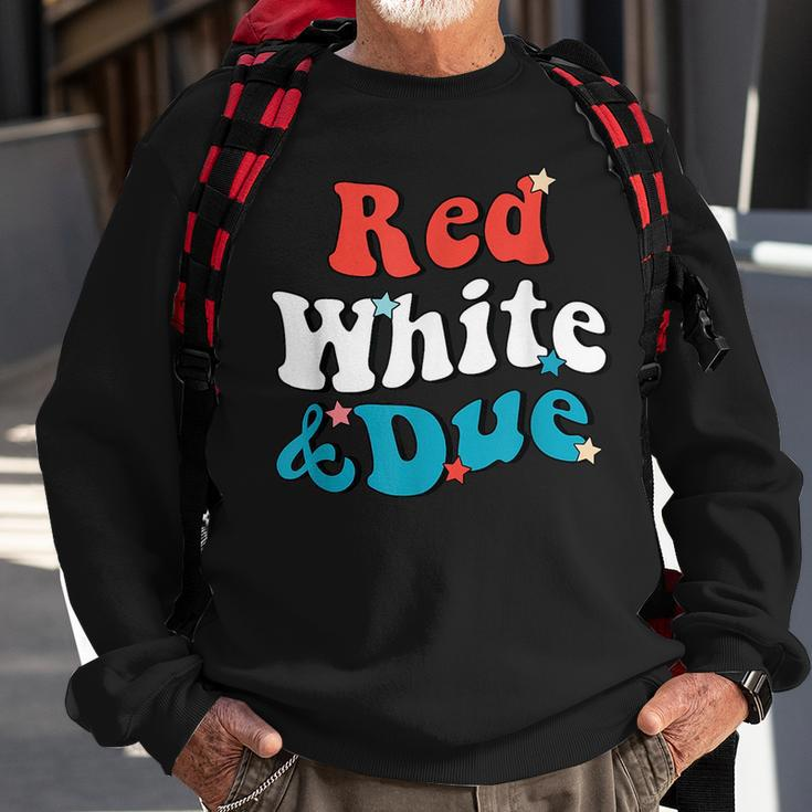 Red White And Due 4Th Of July Usa Baby Reveal American Sweatshirt Gifts for Old Men
